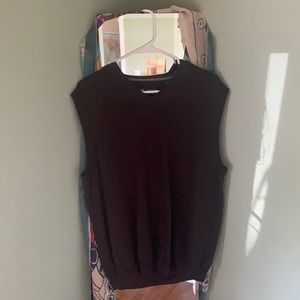dark brown sweater vest